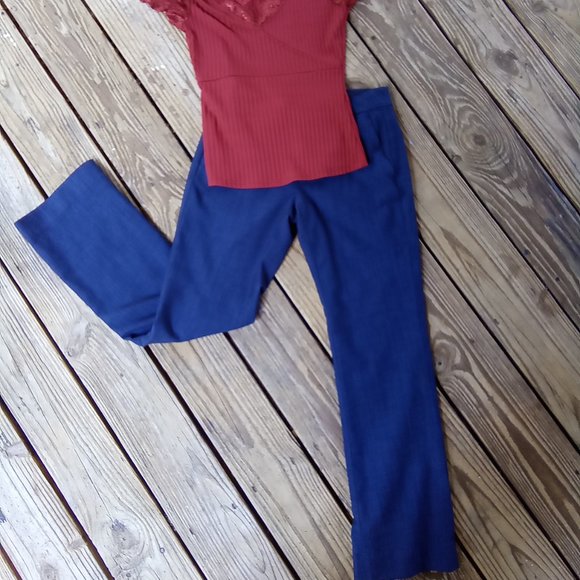 Banana Republic Blue Slacks Very Well Made Size OP - Picture 3 of 7